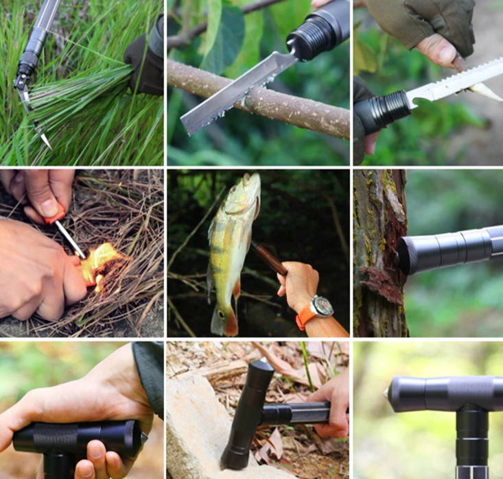 Multifunctional Survival Hiking Pole | The All - in - One Trail Companion - Quincelle.co