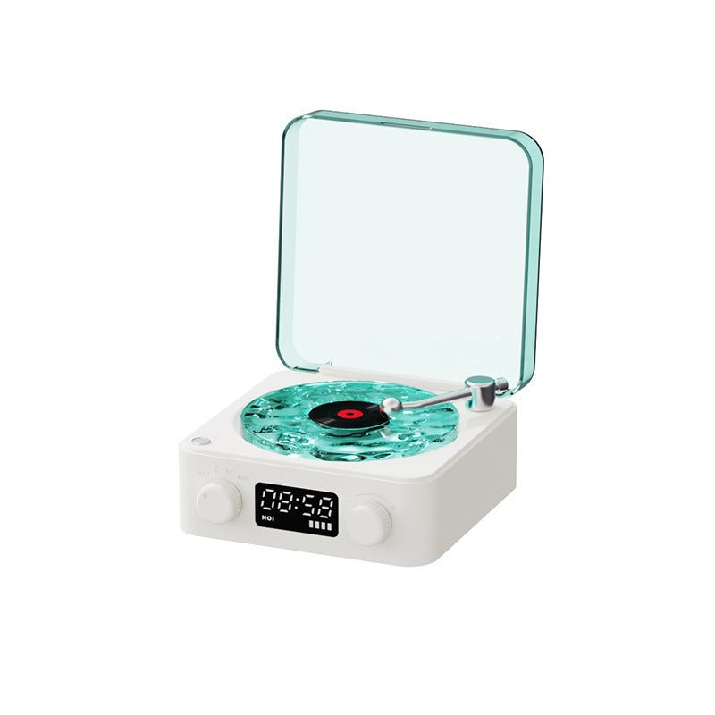 Retro Turntable Bluetooth 5.0 Speaker with RGB Ambient Light and Nature Sounds - Quincelle.co