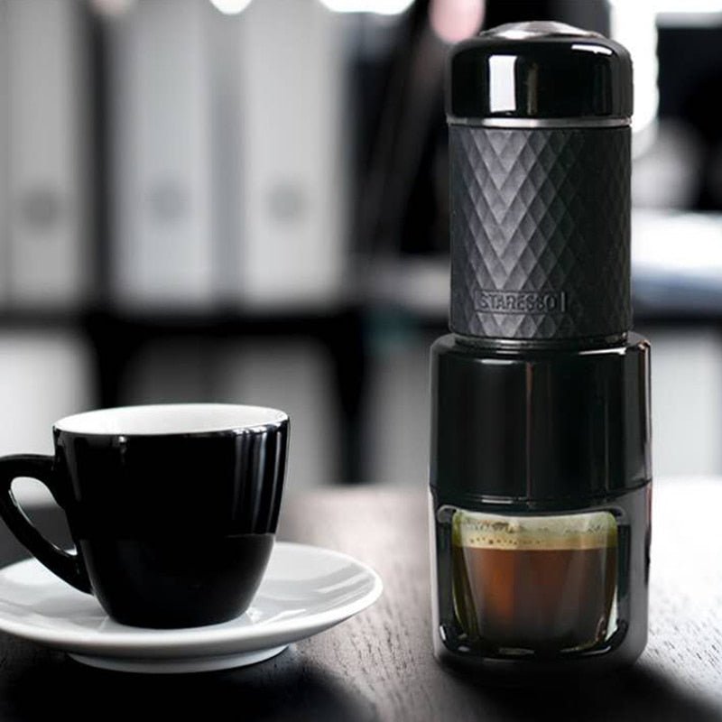 Portable Espresso Maker Set – Manual Travel Coffee Machine with Case 18 Bar Nespresso Pod Compatible - Quincelle.co