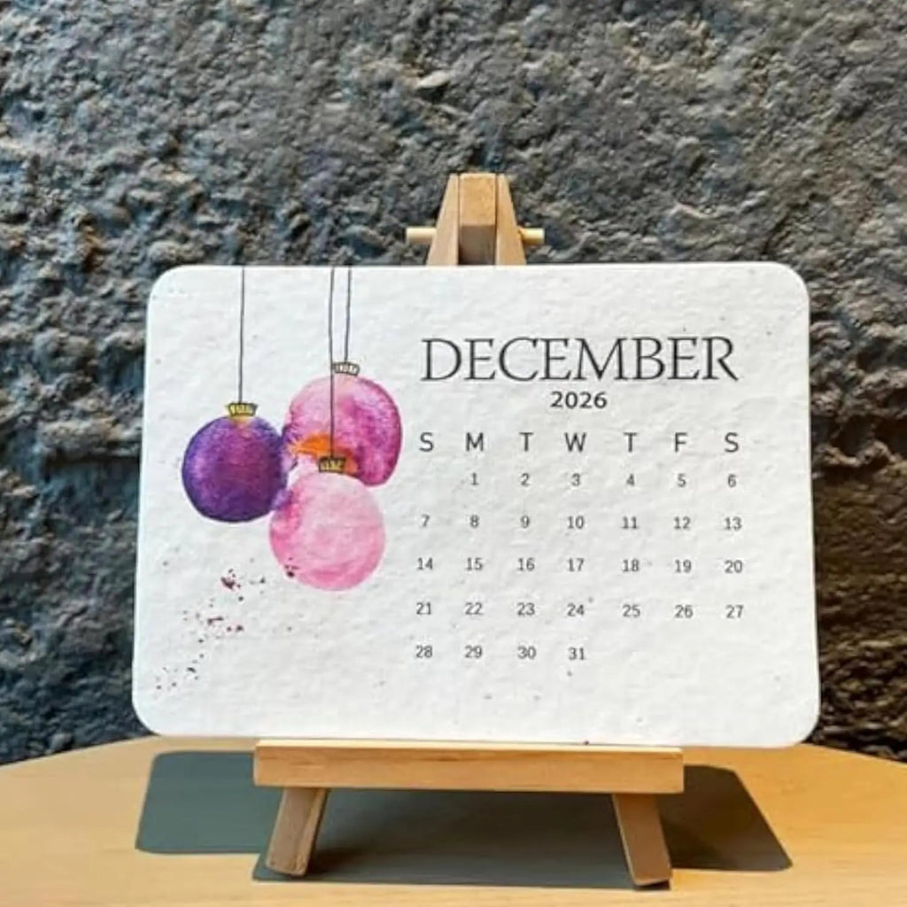 Eco-Friendly Plantable Seed Calendar 2026 – 12 Month Biodegradable Wildf... — Gift Idea