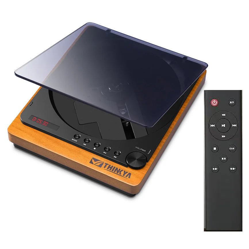 Wooden HiFi CD Player Bluetooth 5.1 SPDIF Optical USB Lossless Retro Desktop Audio No Speaker Remote - Quincelle.co