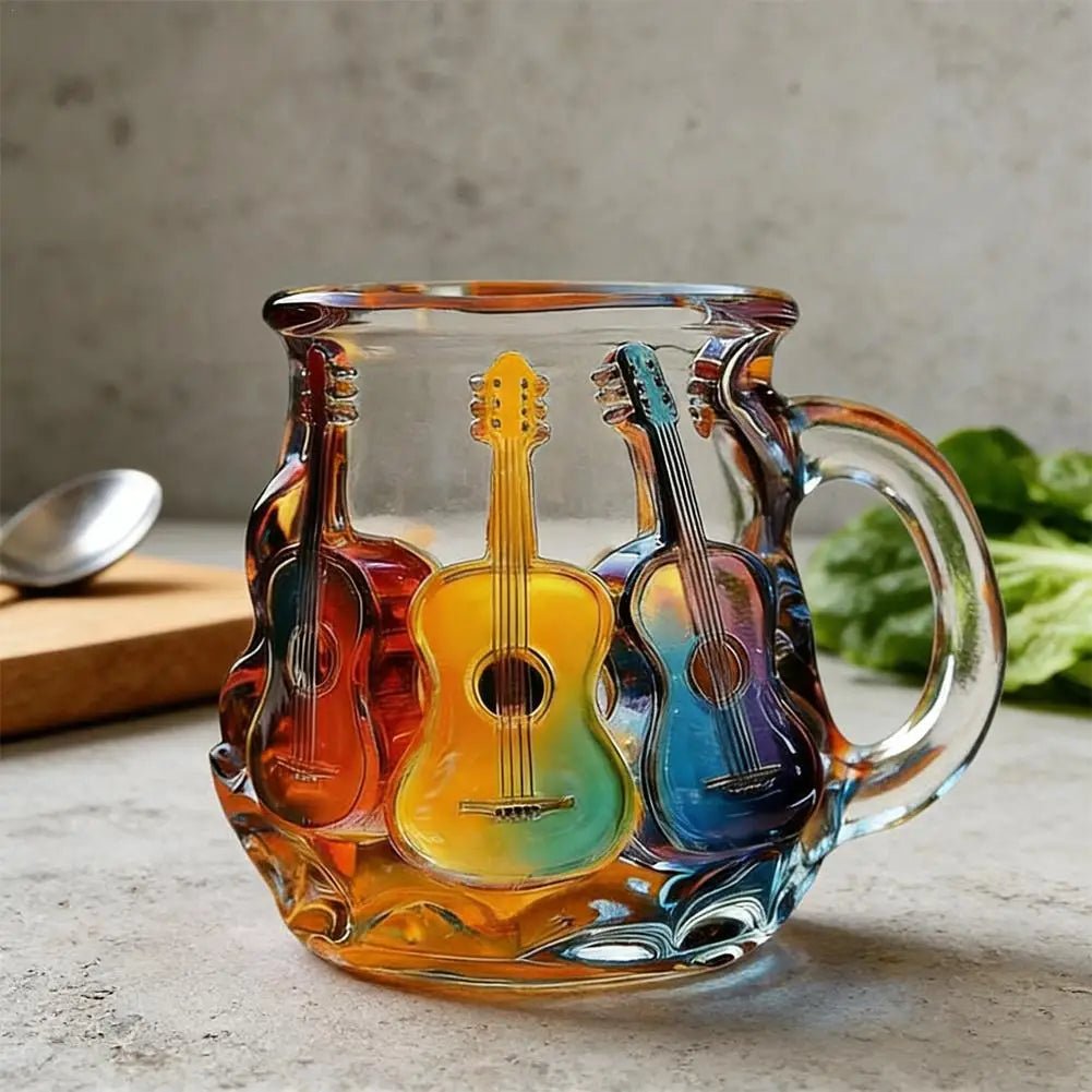 Handmade 3D Glass Book Mug – Artistic Painted Book Stack Coffee Tea Cup ... — View 7