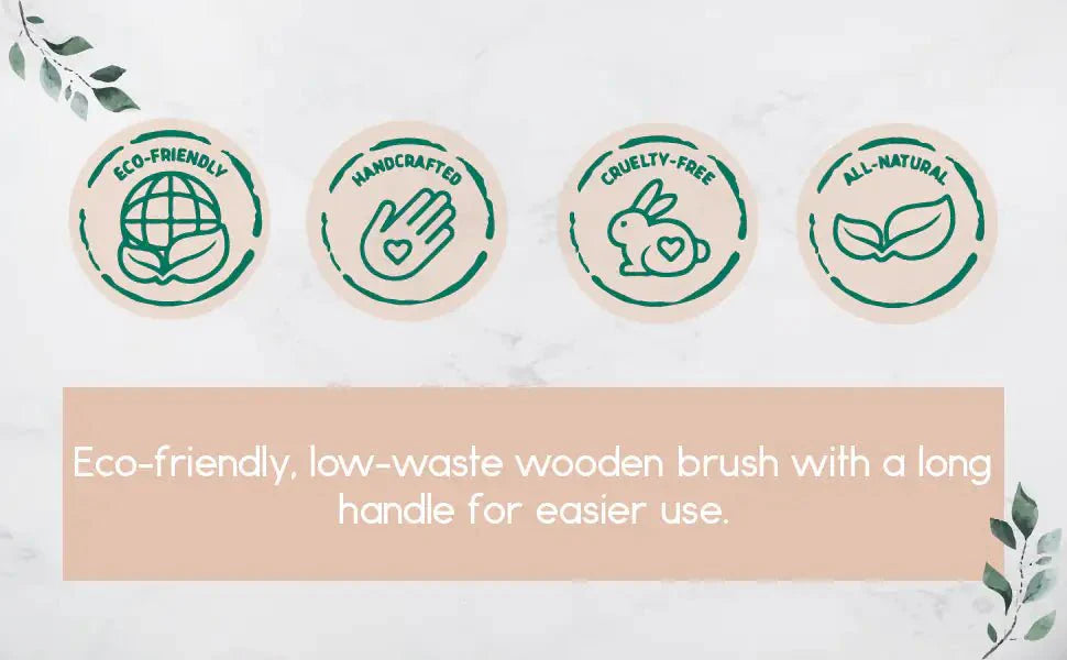 Bath & Body Massage Brush – Long Handle Exfoliating Back Scrubber, Wet &... — View 7