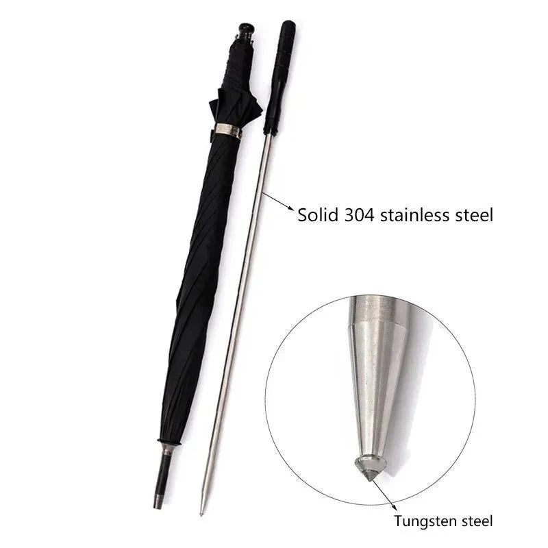 2-in-1 Foldable Walking Stick & UV Protection Umbrella – Windproof Light... — View 9