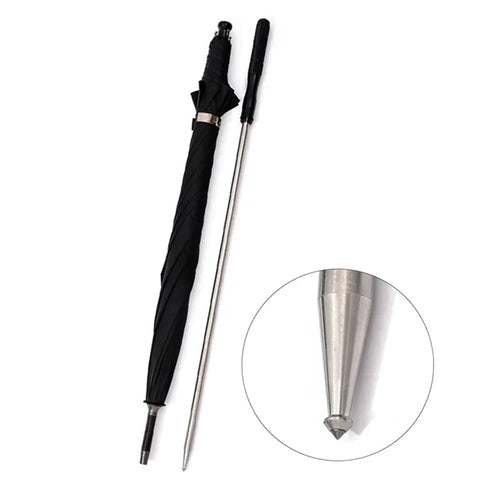 2-in-1 Foldable Walking Stick & UV Protection Umbrella – Windproof Light... — View 2