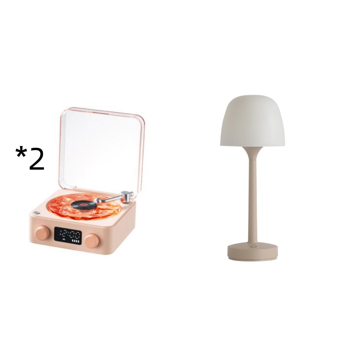 Retro Turntable Bluetooth 5.0 Speaker with RGB Ambient Light and Nature Sounds - Quincelle.co