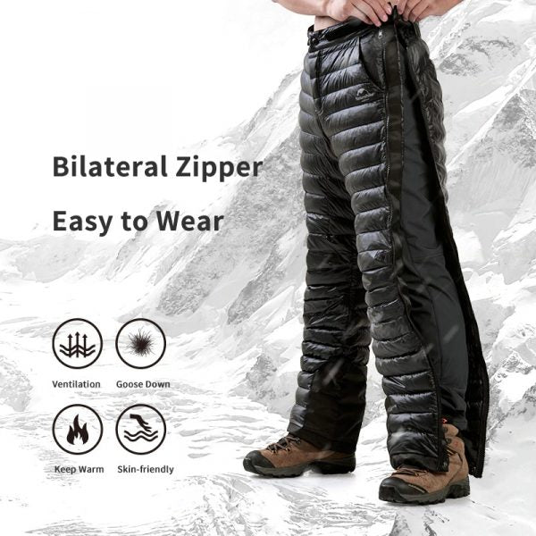 Ultra - Light Thermal Goose Down Pants | Professional Winter Camping & Hiking Trousers - Quincelle.co