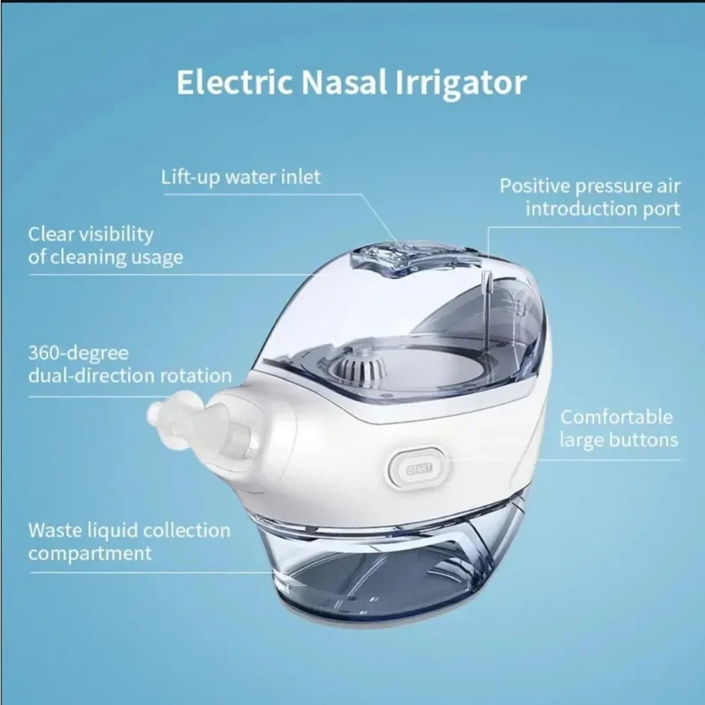 Electric Nasal Rinse Machine – Pulsating Saline Flush System with 50 Pre - Measured SaltPods - Quincelle.co