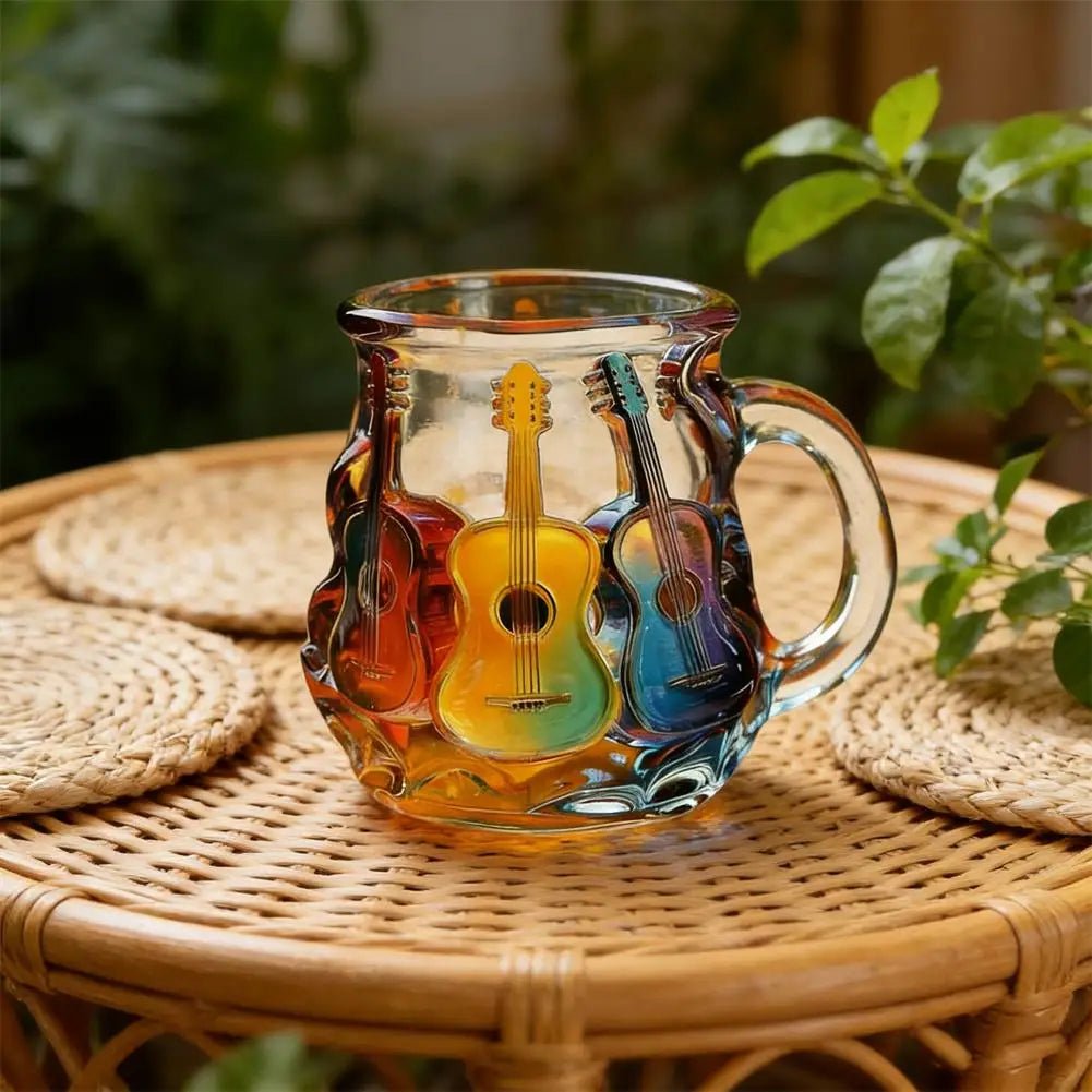 Handmade 3D Glass Book Mug – Artistic Painted Book Stack Coffee Tea Cup ... — View 10