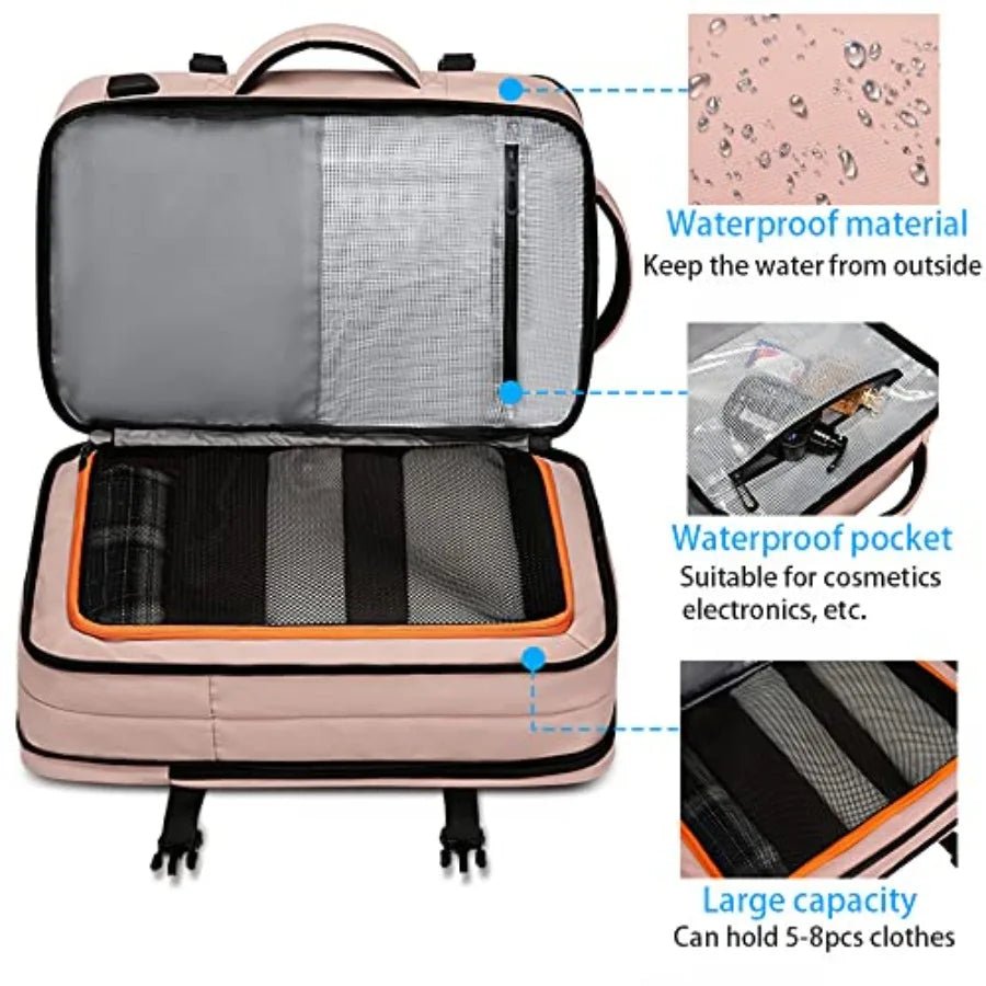 BANGE Travel Backpack Men Business Expandable Large Capacity Laptop Wate... — View 8