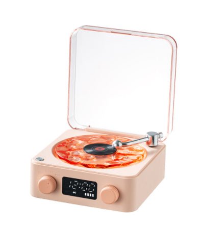 Retro Turntable Bluetooth 5.0 Speaker with RGB Ambient Light and Nature Sounds - Quincelle.co