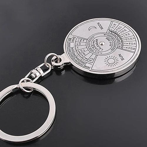 50 Years Perpetual Calendar Silver Alloy Keyring Keychain Key-fob Decora... — View 3