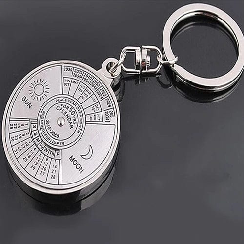 50 Years Perpetual Calendar Silver Alloy Keyring Keychain Key-fob Decora... — View 4