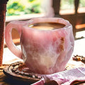 Crystal Mineral Coffee Mug — Faceted Sculptural Drinkware Gift
