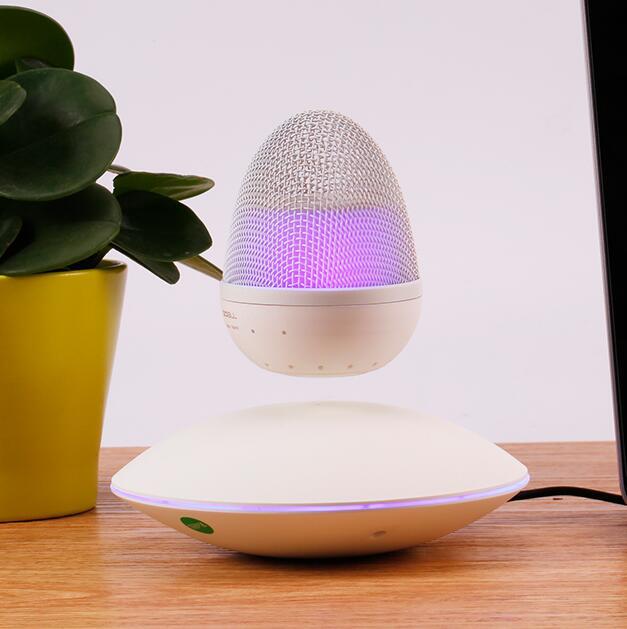 Magnetic Levitating Bluetooth Speaker – 360° Rotation RGB LED Floating Wireless Speaker - Quincelle.co