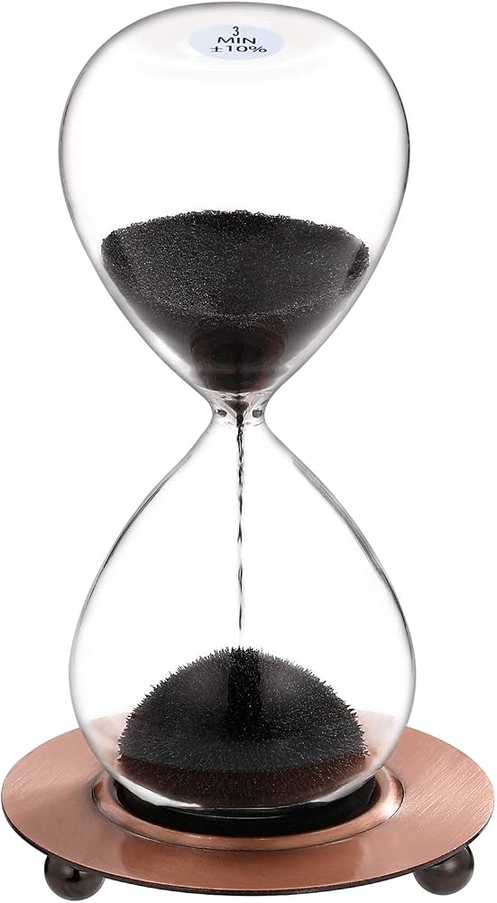 Magnetic hourglass sand clock wood base home decor