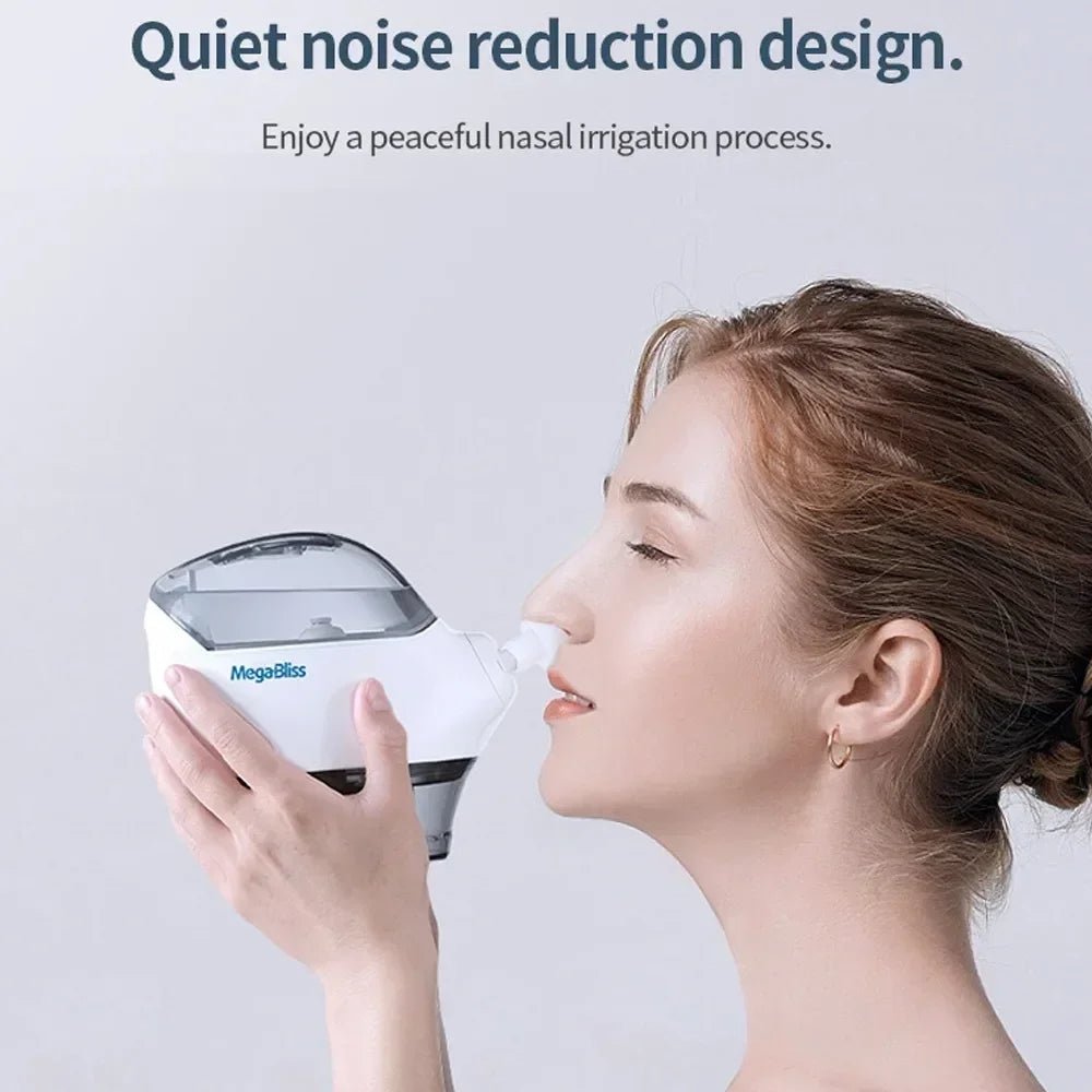 Electric Nasal Rinse Machine – Pulsating Saline Flush System with 50 Pre - Measured SaltPods - Quincelle.co