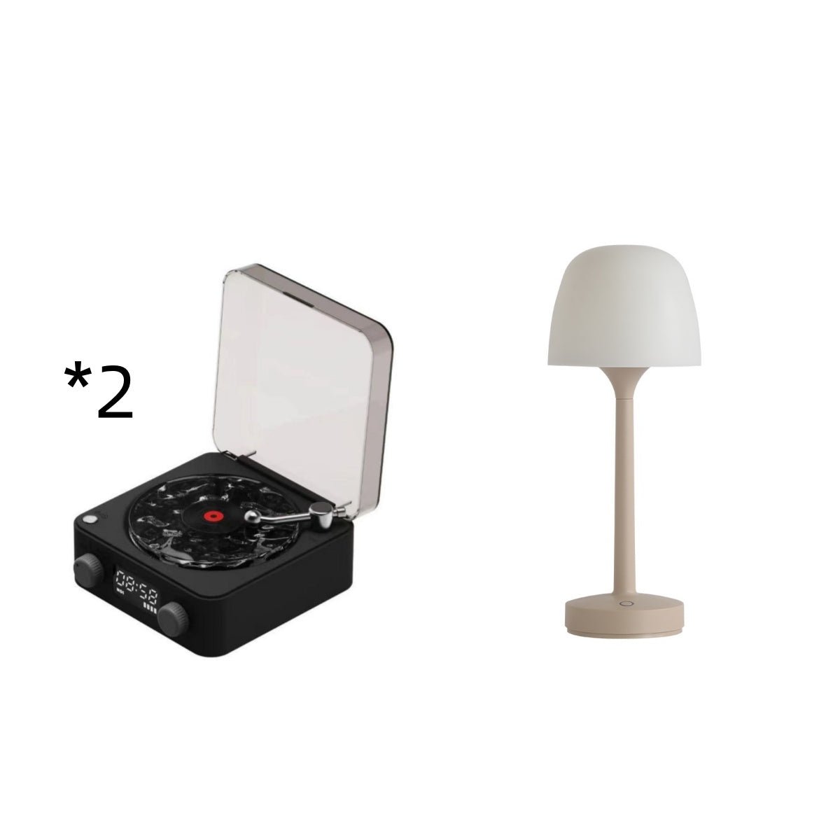 Retro Turntable Bluetooth 5.0 Speaker with RGB Ambient Light and Nature Sounds - Quincelle.co