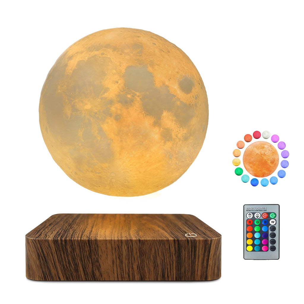 Magnetic floating moon lamp with 16 colour modes