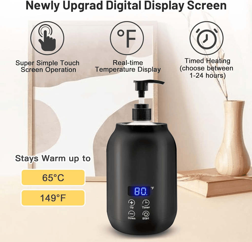 Massage Oil Warmer – Electric Wax & Lotion Warmer for Massage Therapy, Spa & Salon Use, Temperature Control - Quincelle.co