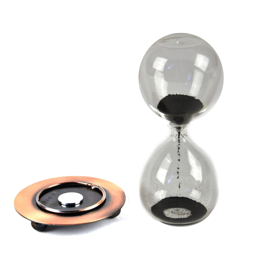 Ferrofluid hourglass timer kinetic desk art