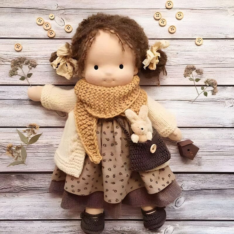 Quincelle Waldorf Doll Cotton-Filled Handmade Mini Dress-Up Doll DIY Gift... — View 2
