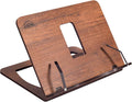 Solid Walnut Book Stand, Adjustable — Wooden Cookbook Holder & Reading Rest for Home