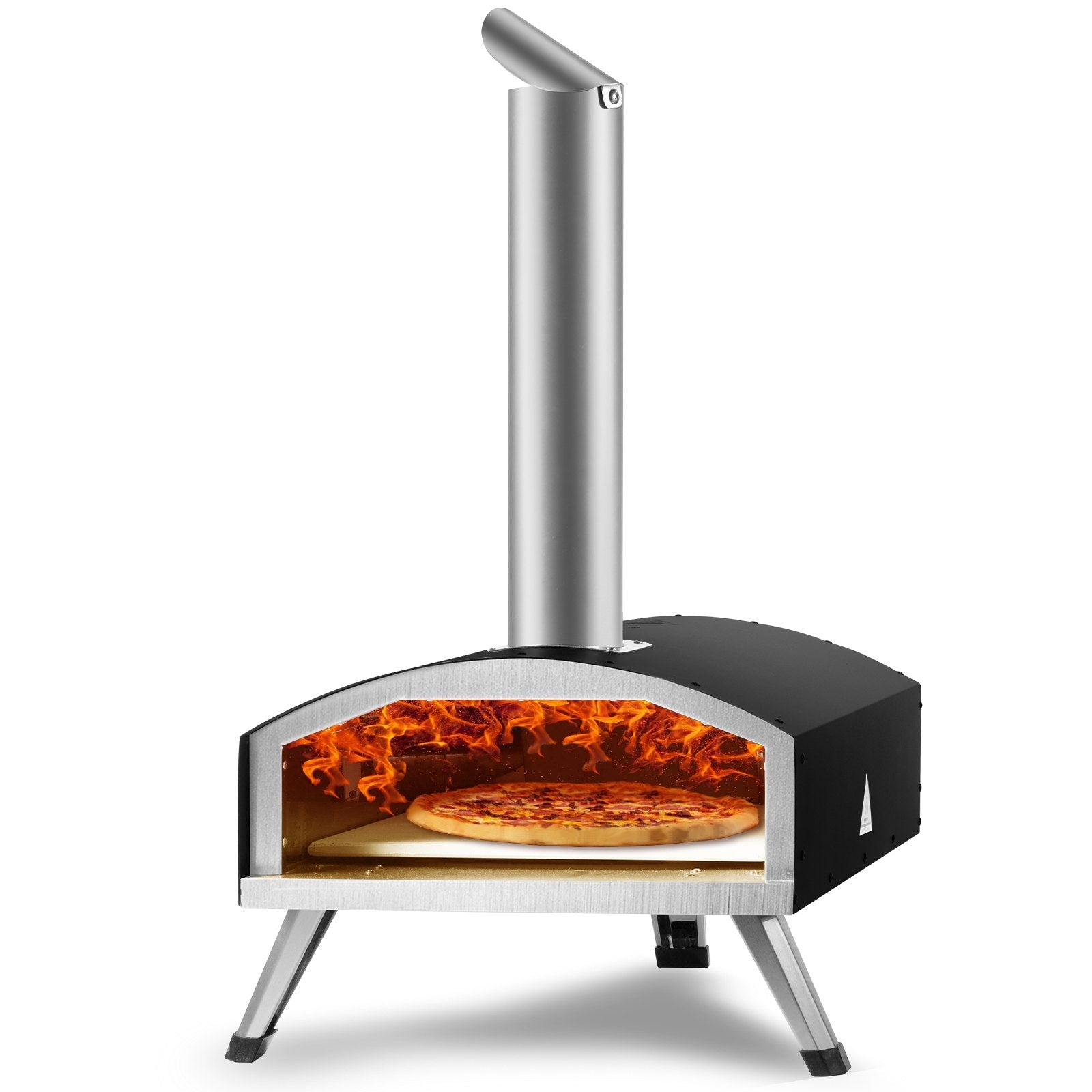 Portable Outdoor Pizza Oven Wood Fired – 12" Multi-Fuel Pellet Pizza Mak... — View 2