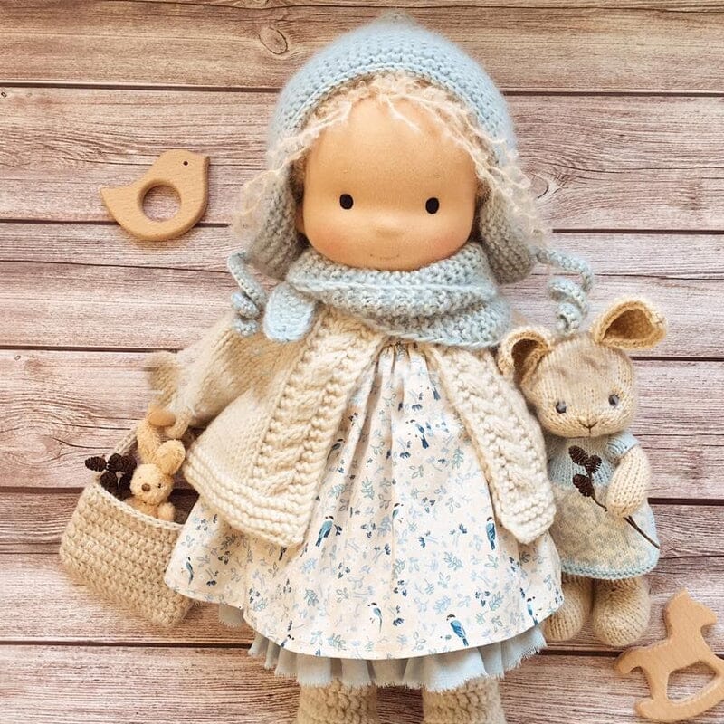 Quincelle Waldorf Doll Cotton-Filled Handmade Mini Dress-Up Doll DIY Gift... — View 3