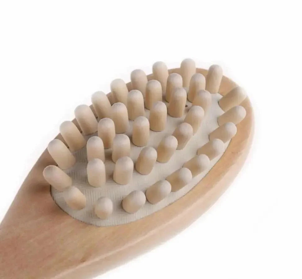 Bath & Body Massage Brush – Long Handle Exfoliating Back Scrubber, Wet &... — View 8