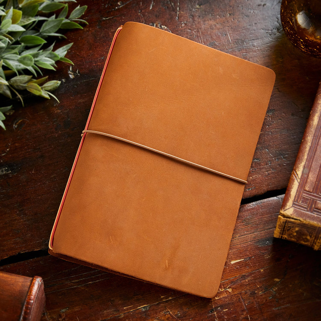 Refillable leather journal