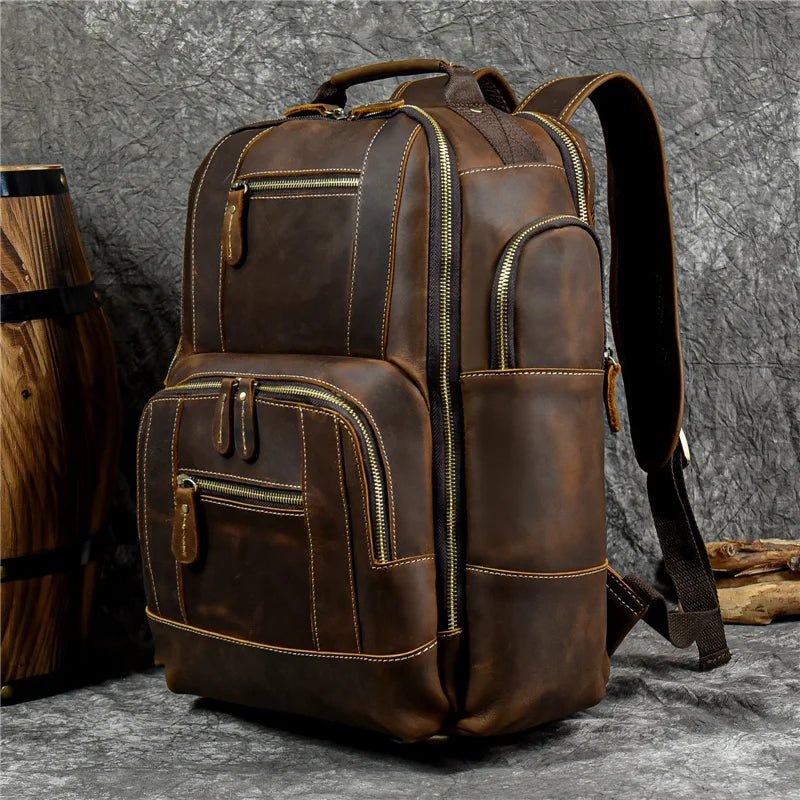 Newsbirds Retro Luxury Leather Backpack - The 2026 Executive Daypack - Quincelle.co