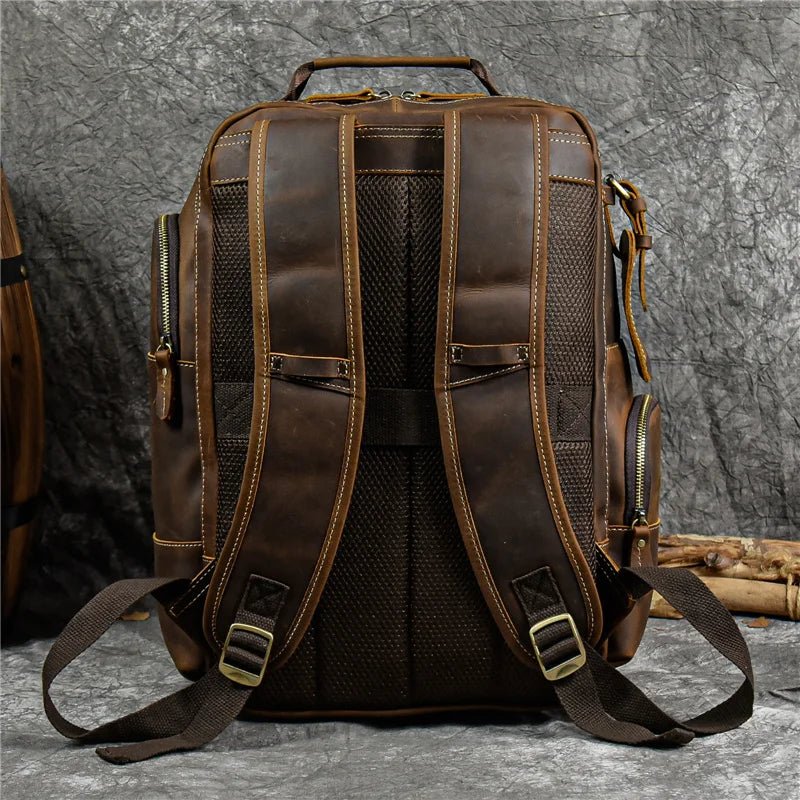Newsbirds Retro Luxury Leather Backpack - The 2026 Executive Daypack - Quincelle.co