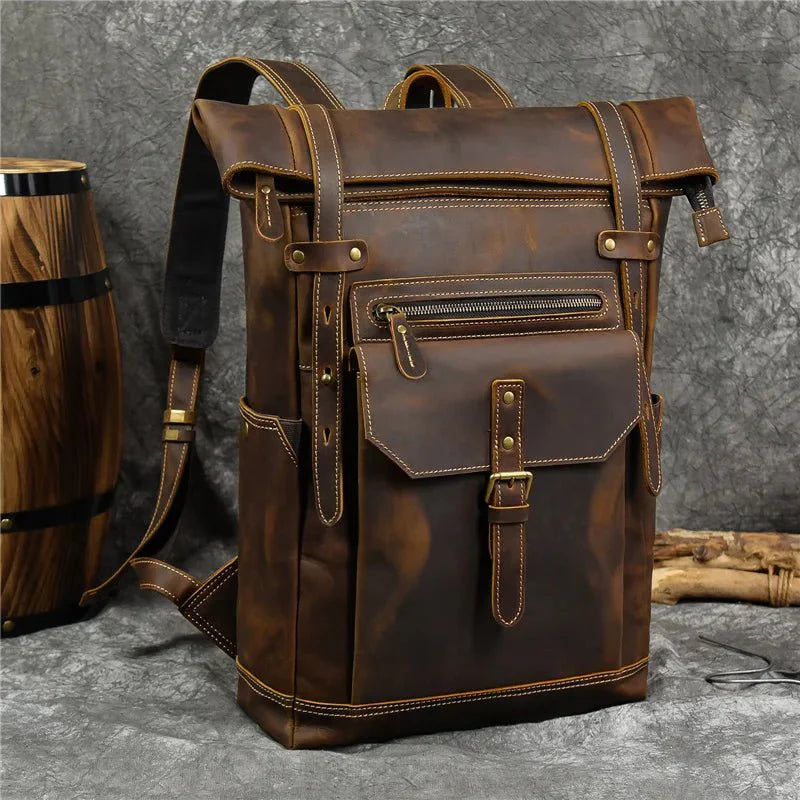 Newsbirds Retro Luxury Leather Backpack - The 2026 Executive Daypack - Quincelle.co