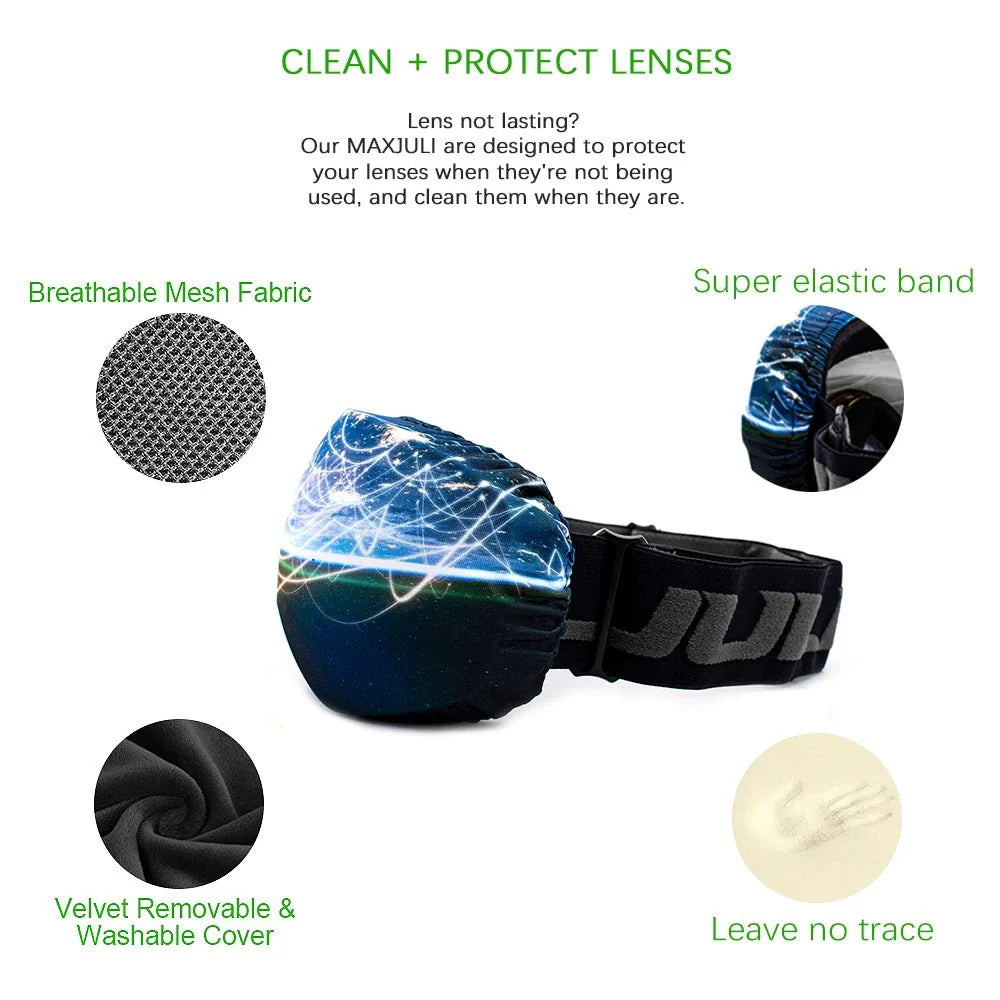 MAXJULI Microfiber Goggle Cover – Premium Snow Ski Goggles Overcover 3000 - Quincelle.co