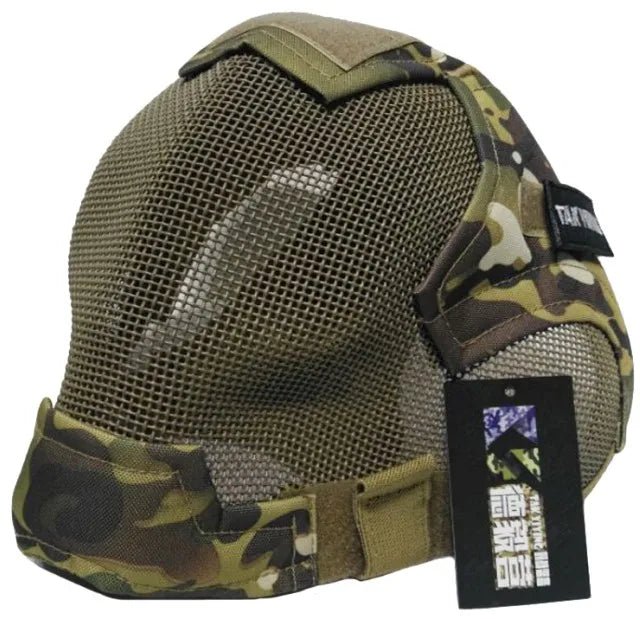 Airsoft War Game Steel Mesh V6 Protective Paintball Full Face Mask — View 7