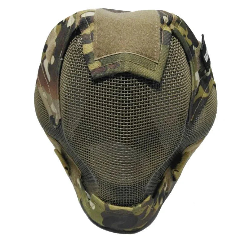 Airsoft War Game Steel Mesh V6 Protective Paintball Full Face Mask — View 3
