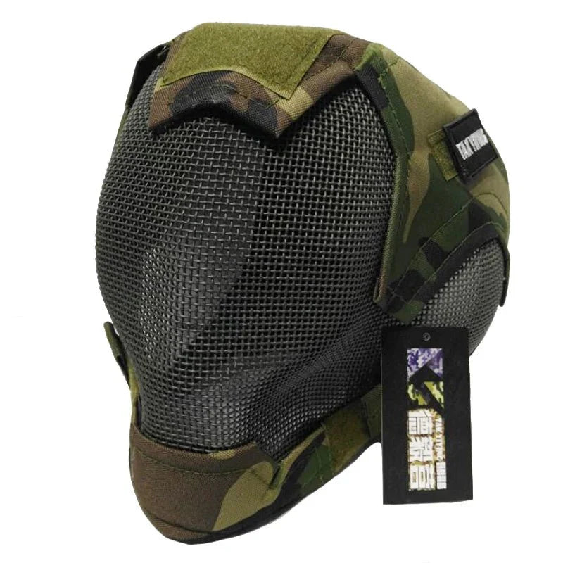 Airsoft War Game Steel Mesh V6 Protective Paintball Full Face Mask — View 4