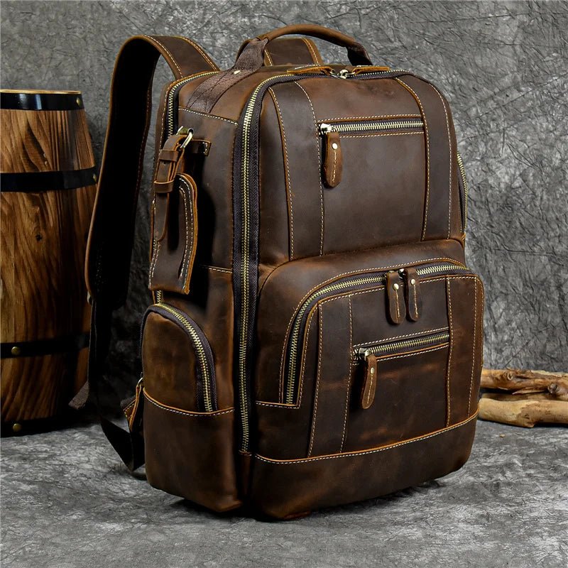 Newsbirds Retro Luxury Leather Backpack - The 2026 Executive Daypack - Quincelle.co