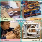 3D Wooden Puzzle Marble Run — DIY Mechanical Model Kit for Adults, Self-... — View 2