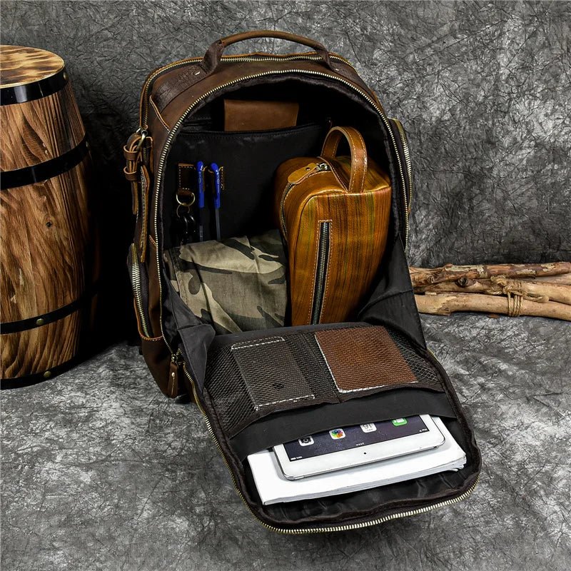 Newsbirds Retro Luxury Leather Backpack - The 2026 Executive Daypack - Quincelle.co