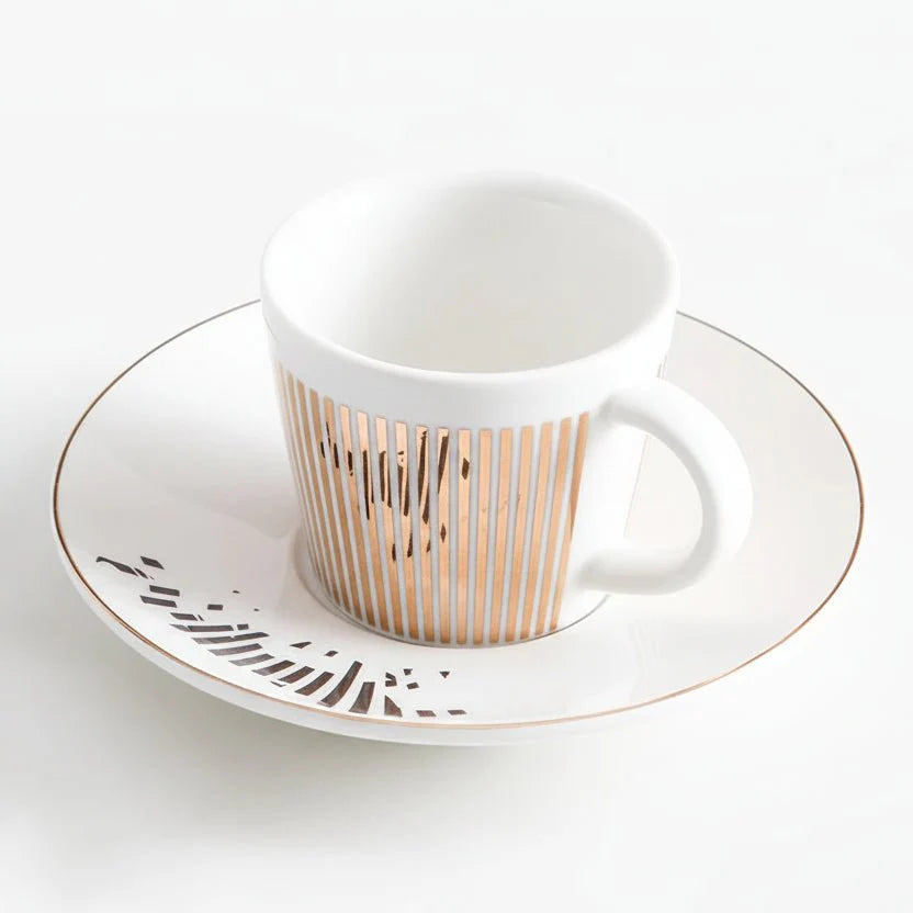 Luycho Anamorphic Mirror Reflection Cup | Locomotion Series Coffee & Tea Set - Quincelle.co