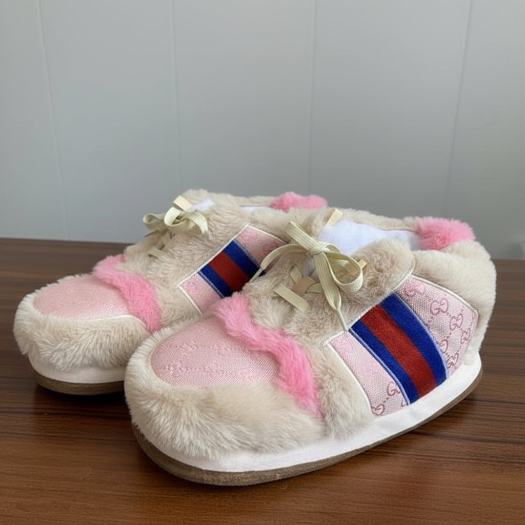 Comfy Plush Sneaker Slippers – Cosy Adult House Shoes – Quincelle, view 2