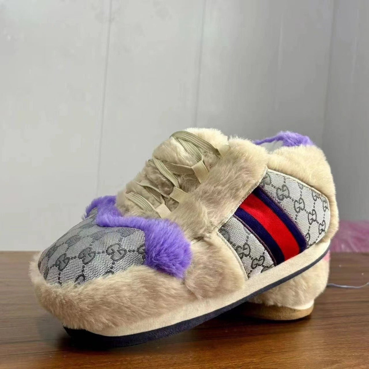 Comfy Plush Sneaker Slippers – Cosy Adult House Shoes – Quincelle, view 1