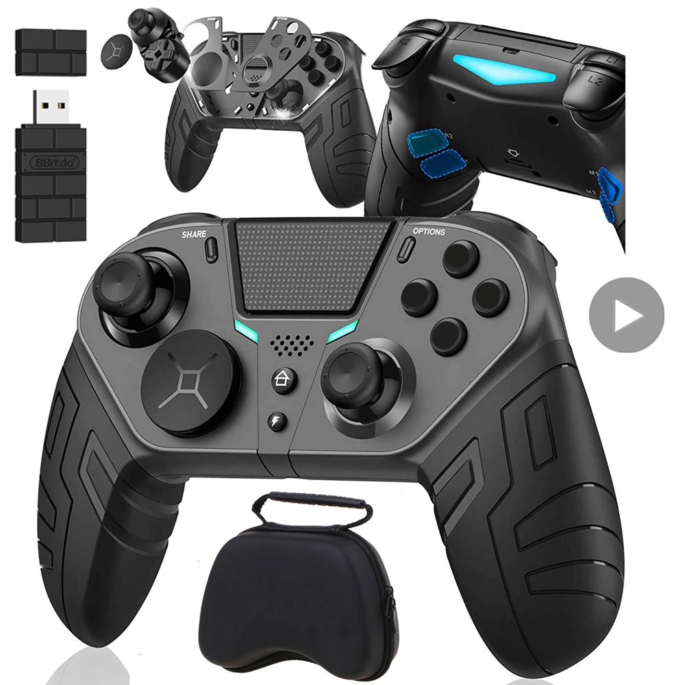 TurboGrip Wireless Gaming Controller Hall Effect Anti - Drift 4 Paddles PS4 PS5 PC Switch Android iOS - Quincelle.co