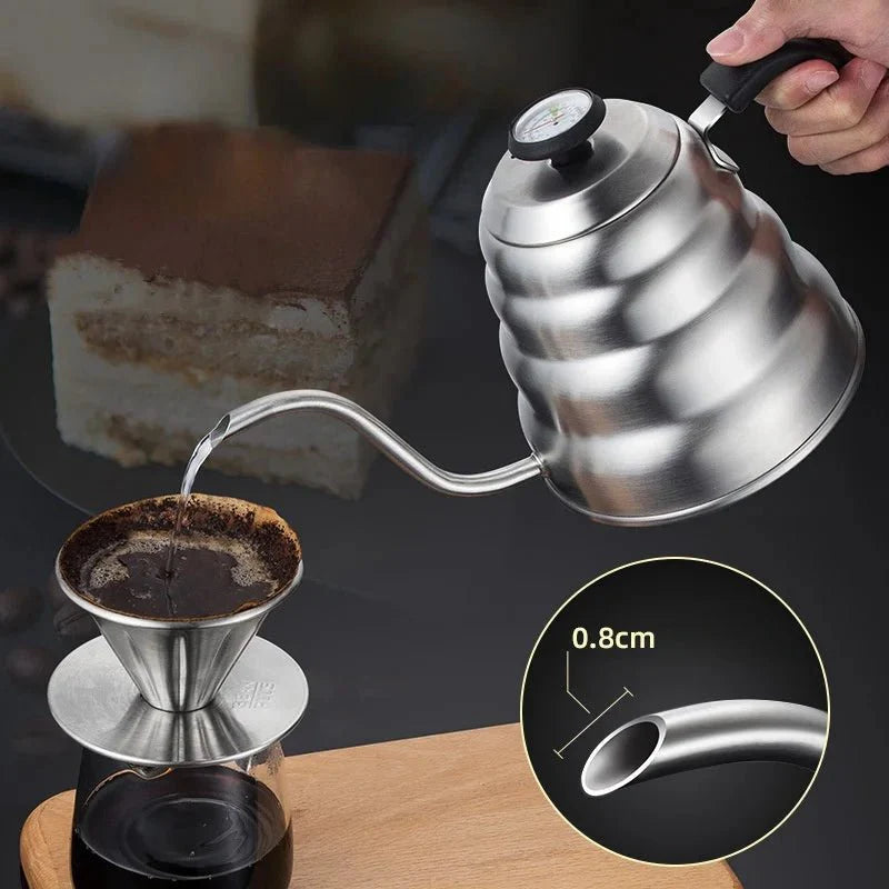 Professional Hand - Brewed Coffee Kettle with Thermometer l Hand Brewed Coffee Maker - Quincelle.co