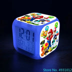 Anime Sonic Mario Bros Figure LED Alarm Clock 7-Color Touch Light Kids D... — View 10