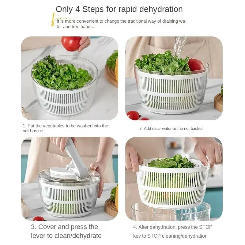 3L Multifunctional Salad Spinner – The All-in-One Freshness Station — View 5
