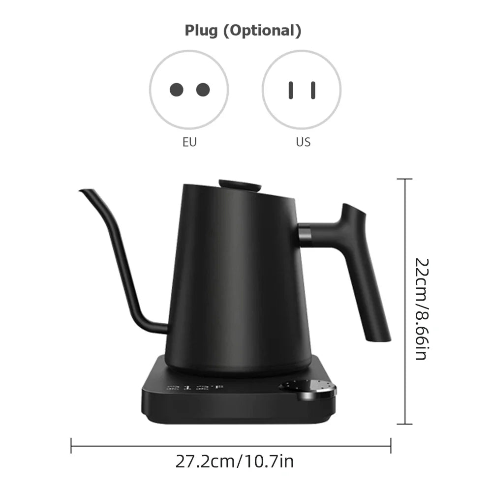 Gooseneck Electric Temperature Control Stainless Steel Kettle 0.9L — View 2