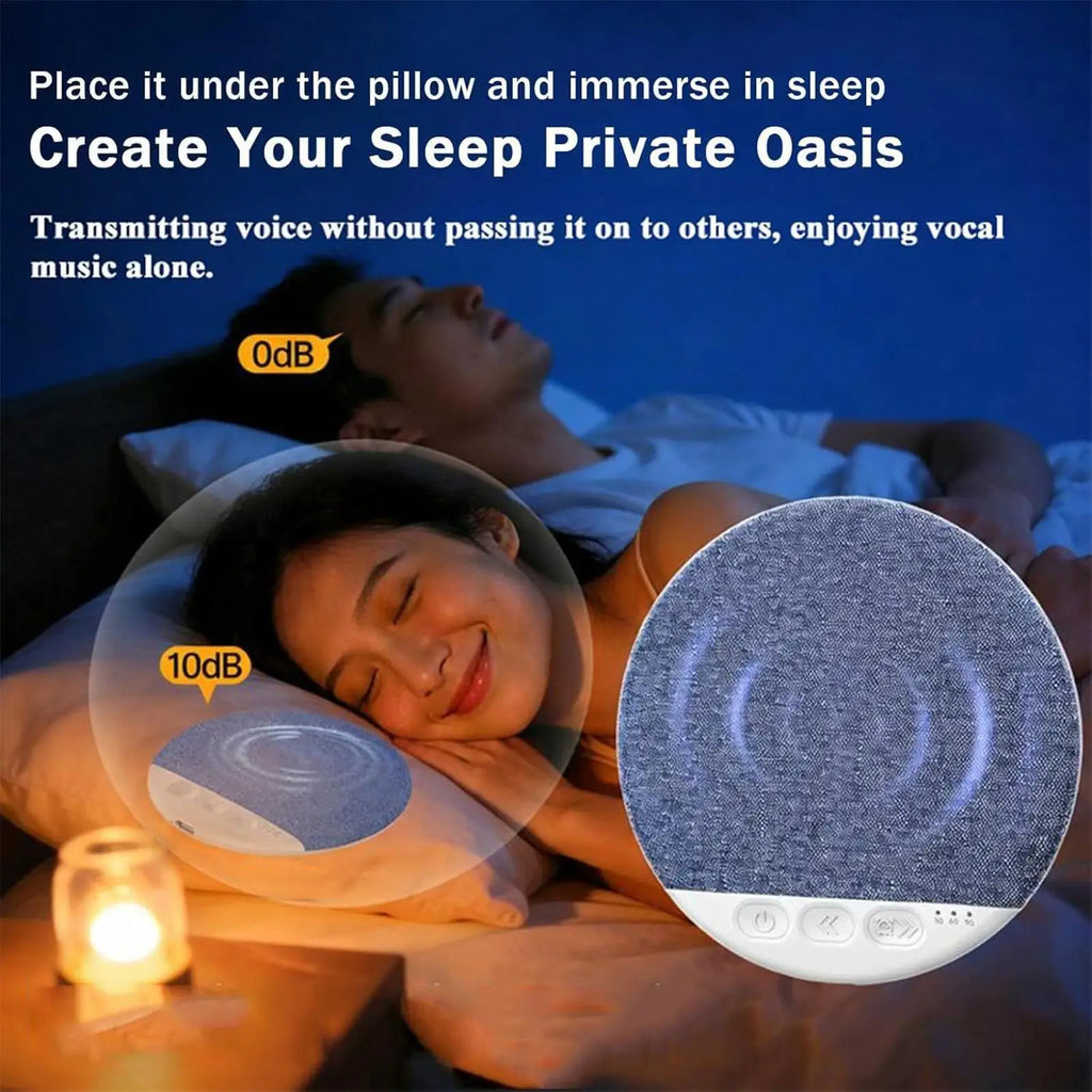 Under Pillow Bluetooth Speaker – Sleep Headphones, Bone Conduction White Noise Machine, Auto - Off Timer, USB - C - Quincelle.co